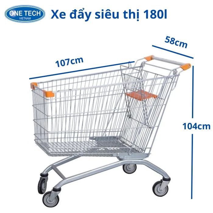 Xe đẩy siêu thị 180 lít